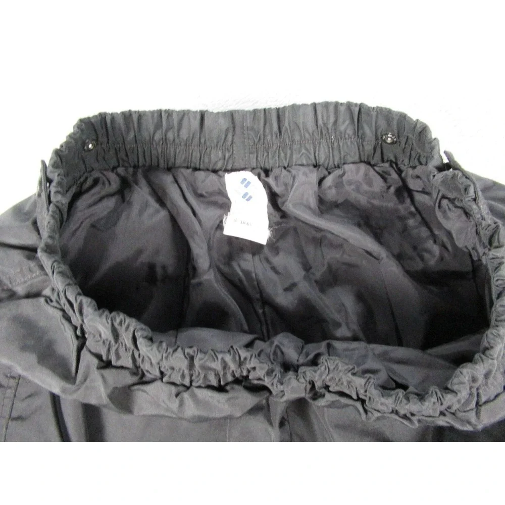 Columbia Rain Pants Men Medium Black Elastic Adjustable Pocket 28x29 Vintage 90s